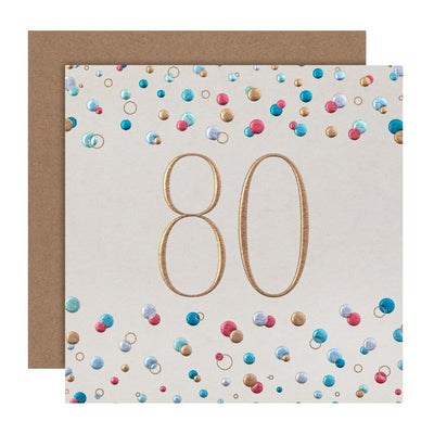 M&S M&S 80th Birthday Greeting Card 15cm x 15cm- Buy online at McGrocer