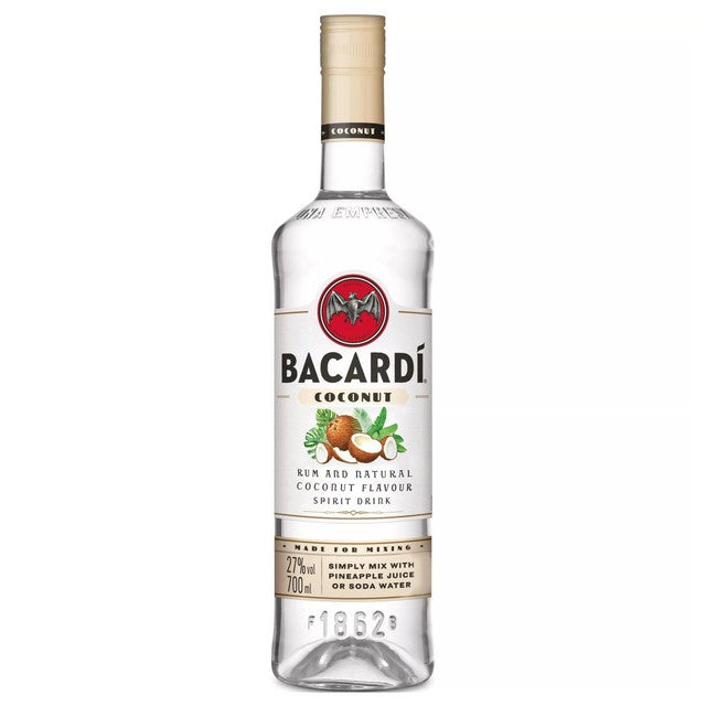 Bacardi coconut flavoured rum spirit drink - British product