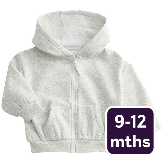 M&S Grey Marl baby hoodie 9-12 months, imported from the UK