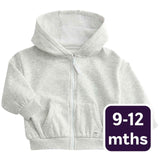 M&S Grey Marl baby hoodie 9-12 months, imported from the UK