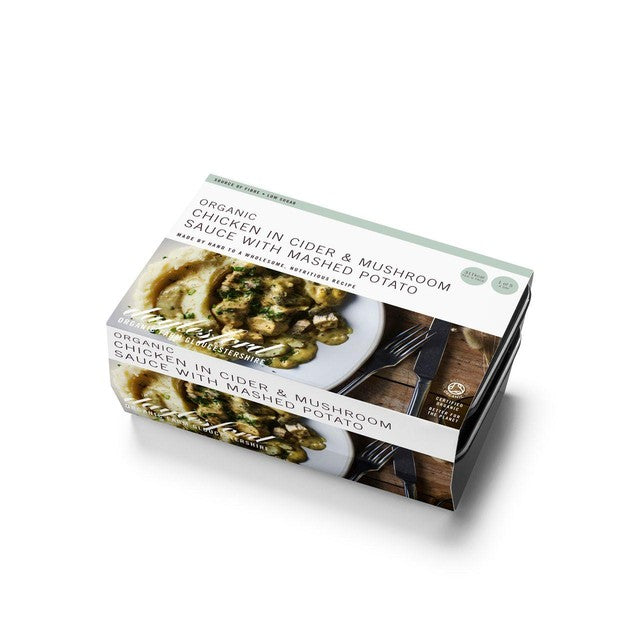 Daylesford Organic chicken cider mushroom sauce mashed potato meal 700g - British product