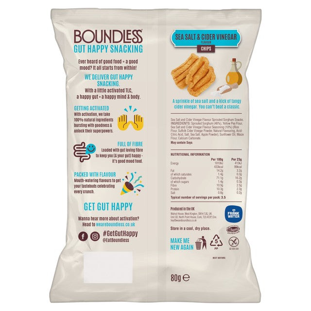 Boundless Sea Salt and Cider Vinegar crisps 80g - British product