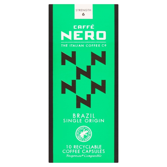 Caffe Nero Brazilian coffee capsules 10 pack - British product