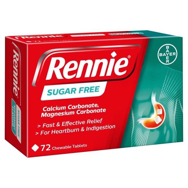 Rennie sugar free antacid tablets, imported from the UK