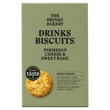 The Drinks Bakery Parmesan Toasted Pinenut & Basil savoury biscuits 110g (British brand)