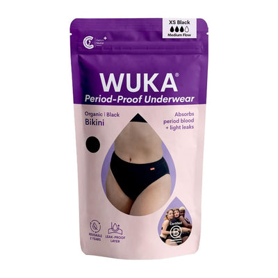 WUKA Bikini Brief Trusseinnlegg Medium Flyt Svart XS