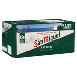 San Miguel premium lager beer cans (British brand)