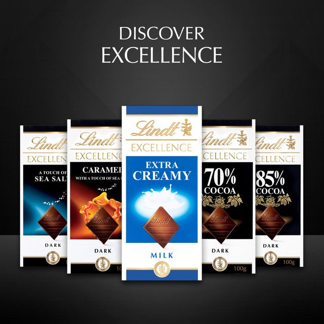 Lindt milk chocolate bar caramel & sea salt 100g, UK version