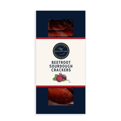 M&S M&S Beetroot Sourdough Savoury Crackers 130g- Buy online at McGrocer