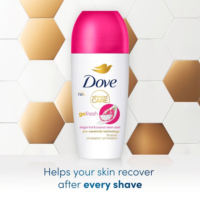 Dove Advanced Care Dragonfruit and Coconut Cream Roll-On Deodorant 50ml - British product