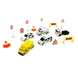Tobar emergency vehicle playset with diecast cars and road accessories - British product