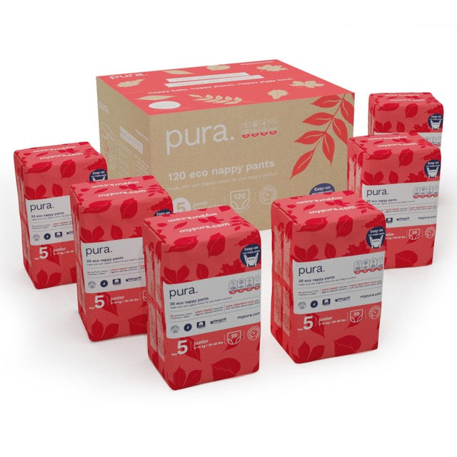 Pura Eco Nappy Pants size 5 mega pack - British product