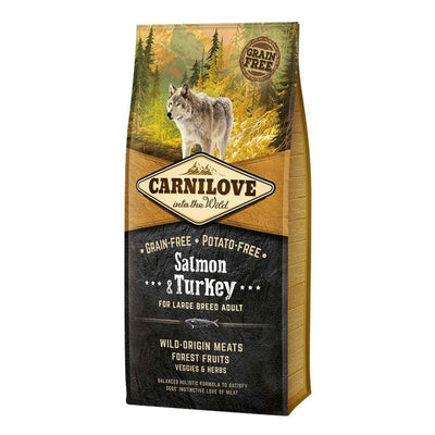 M&S Carnilove Grain Free Adult Large Breed Salmon & Turkey Dry Dog Food 12kg- Buy online at McGrocer