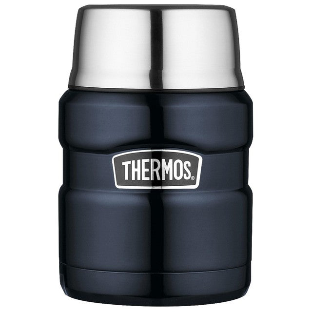 Thermos stainless king food flask blue 470ml (British brand)