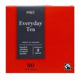 M&S Fairtrade Everyday Tea Bags 80 pack, imported from the UK