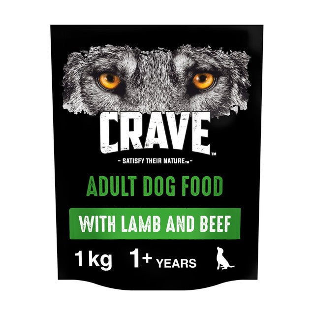 Crave grain free dry dog food lamb and beef 1kg, UK version