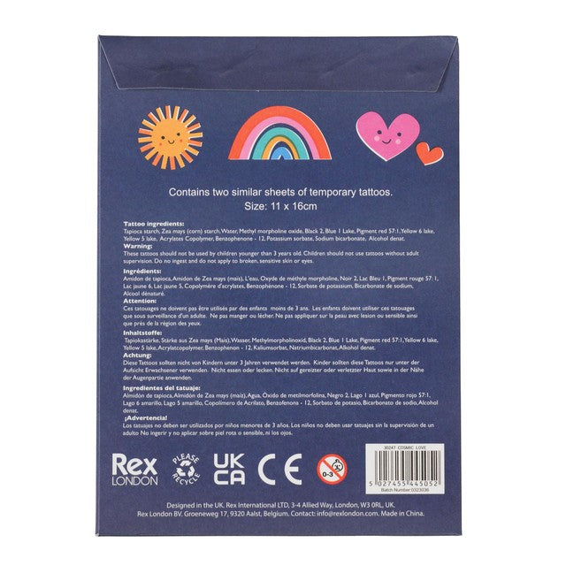 Rex London Cosmic Love temporary tattoos - British product