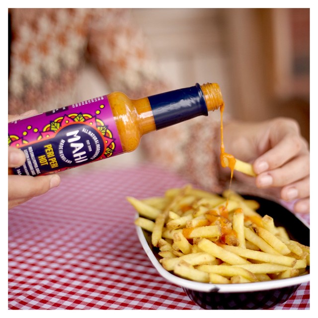 Mahi peri peri hot sauce with red chilli pepper, garlic, lemon & oregano 165ml, imported from the UK