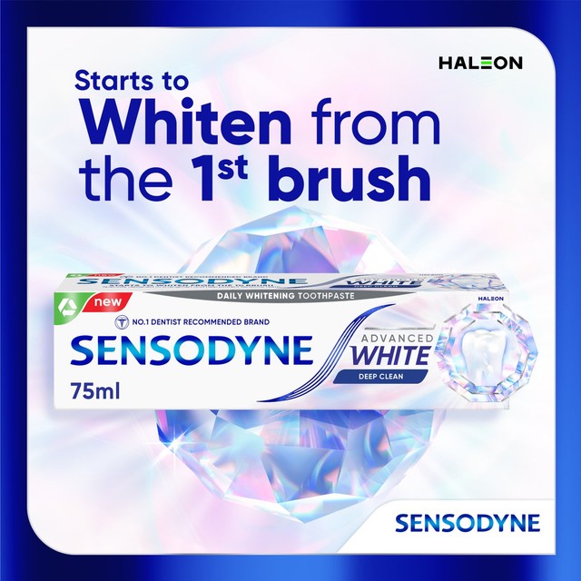 Sensodyne Advanced White Deep Clean toothpaste 75ml (British brand)