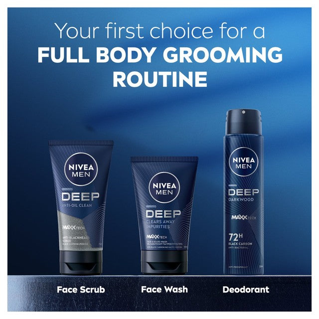 NIVEA MEN Deep exfoliating face scrub tube - British product