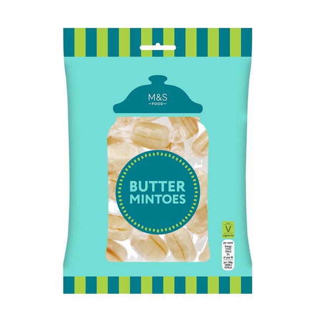 M&S Butter Mintoes mint flavoured sweets 225g, imported from the UK