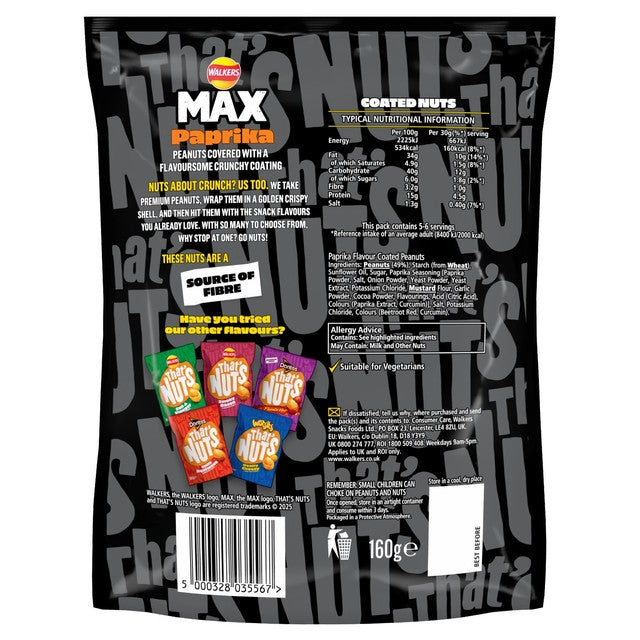 That's Nuts paprika coated peanuts 160g (British brand)