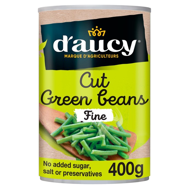 D'aucy cut green beans canned vegetables (British brand)