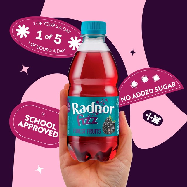 Radnor Fizz Forest Fruits flavoured sparkling soft drink 4 x 330ml, imported from the UK