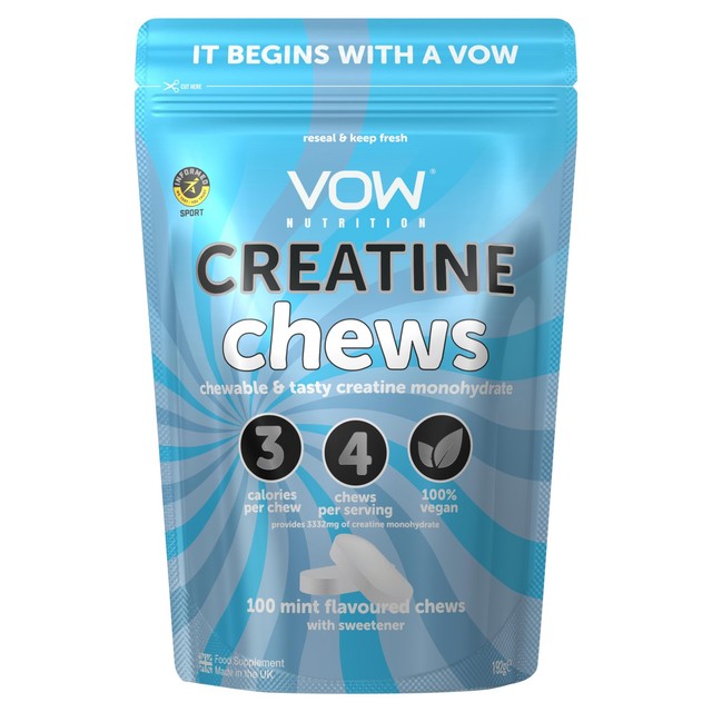 Vow Nutrition mint creatine chews 192g (British brand)