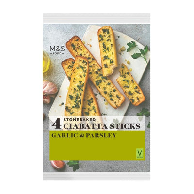 M&S Knoblauch- und Petersilien-Ciabatta-Stangen 140g