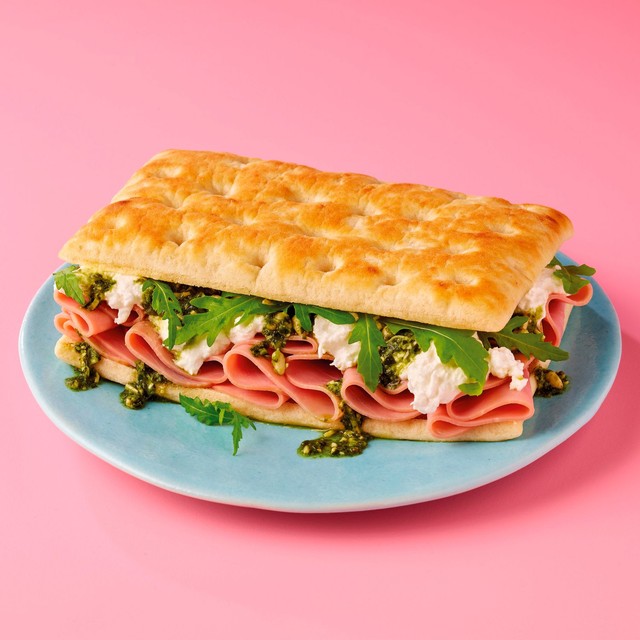 Deli Kitchen Focaccia sliced flatbreads 4 x 75g - British product