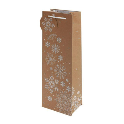 Sac bouteille Kraft flocon de neige Sainsbury's Home