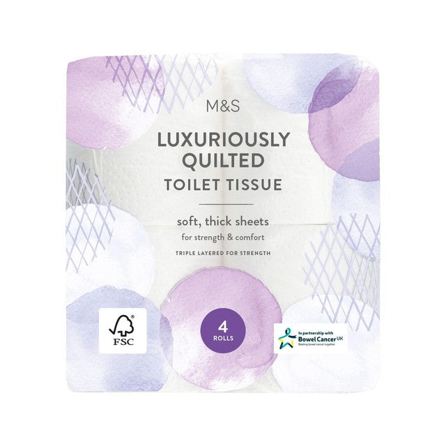 M&S quilted toilet tissue 4 rolls, imported from the UK