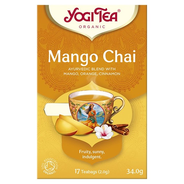 Yogi Tea Mango Chai Organic herbal tea (British brand)