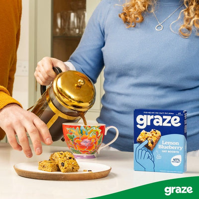 Graze Cocoa Vanilla Oat Boosts Flapjack 4 x 30g