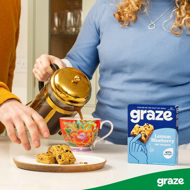Graze Cocoa Vanilla oat flapjack 4 x 30g, UK version
