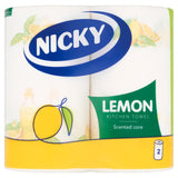 Nicky lemon scented kitchen towel 2 rolls, imported from the UK