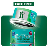 John West tuna chunks with spring water 3 x 100g, UK version