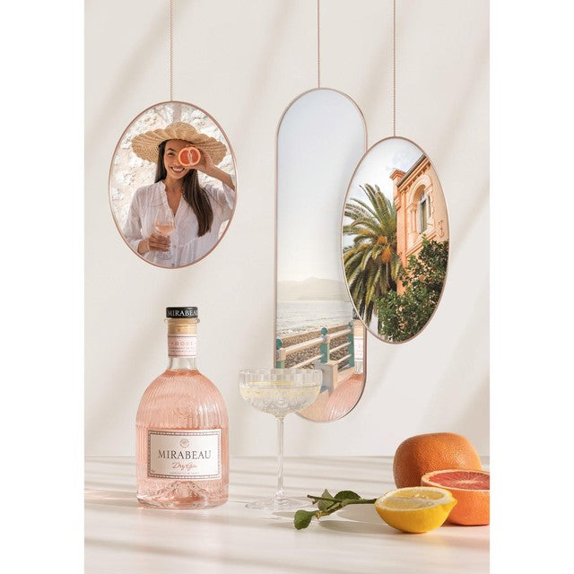 Mirabeau Dry Rose Gin 70cl, imported from the UK
