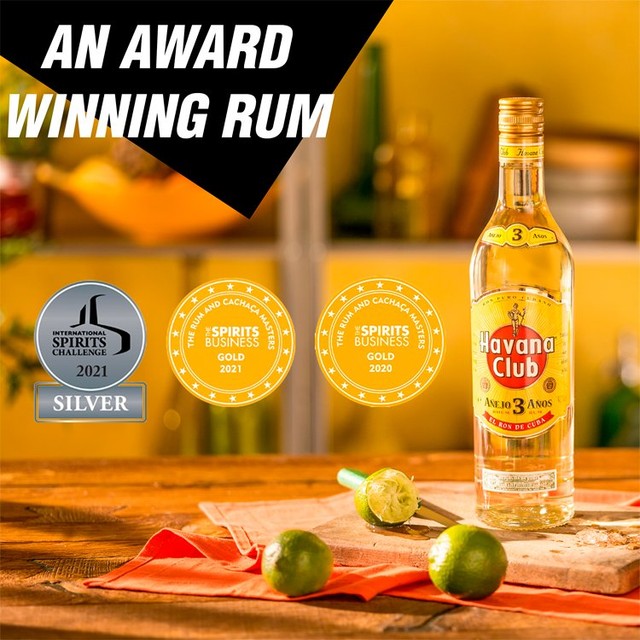 Havana Club 3 Year Old White Rum 70cl bottle, UK version