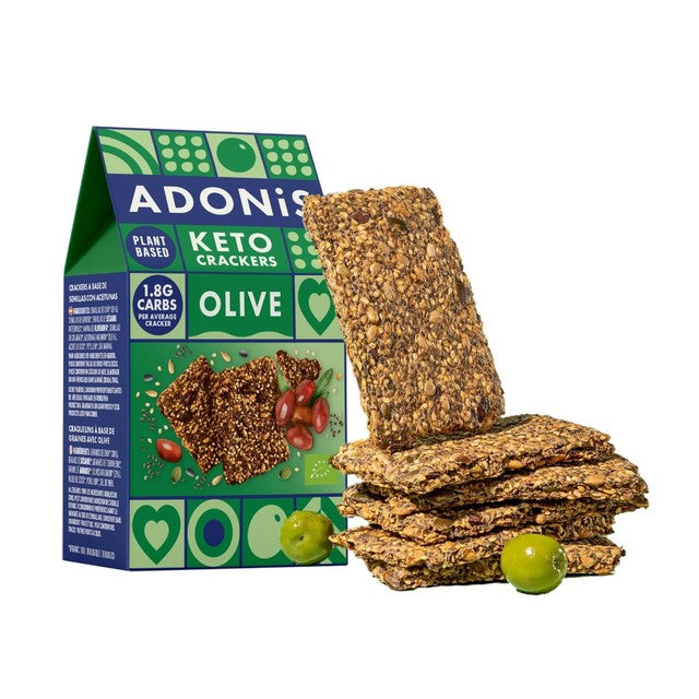 Adonis Olive & Chia Seed Keto Crackers 60g - British product