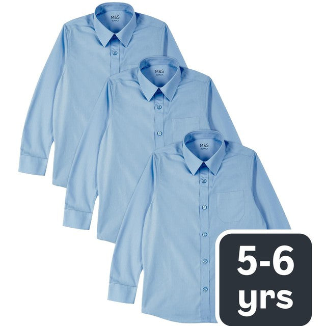 M&S boys shirt blue 5-6 years, imported from the UK