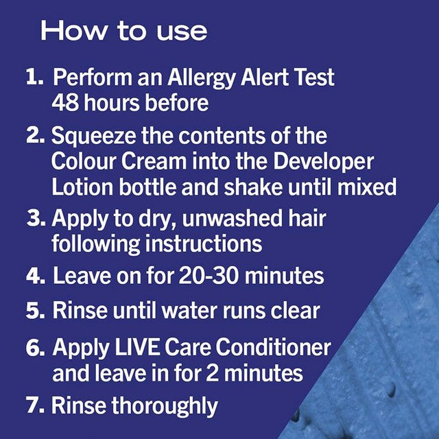 Schwarzkopf Live Cosmic Blue 090 permanent hair dye 142ml (British brand)