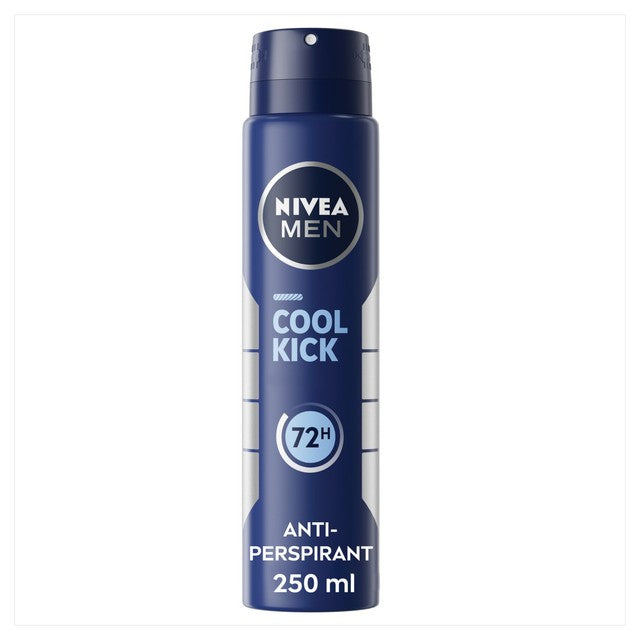 Nivea Men Cool Kick anti-perspirant spray 250ml, imported from the UK