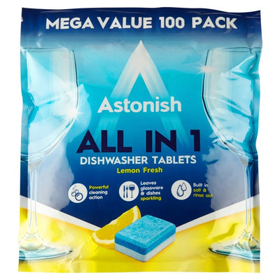 M&S Astonish All-in-1 Geschirrspülertabs Zitronenfrisch, 100 Stück - Jetzt online bei McGrocer kaufen