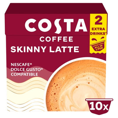 M&S Costa Skinny Latte Nescafe Dolce Gusto Compatible Coffee Pods 10 Pods- Buy online at McGrocer