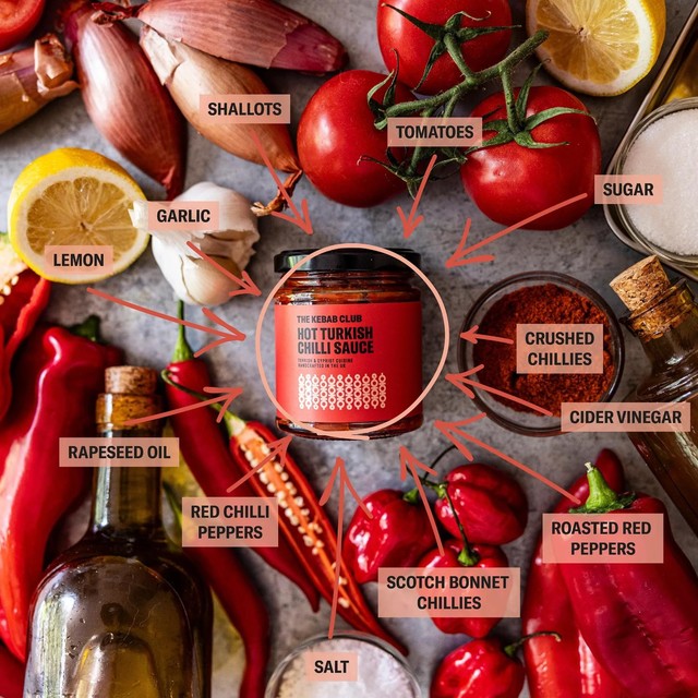 The Kebab Club Hot Turkish Chilli Sauce 175g, UK version