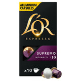 L'OR Espresso Supremo Intensity 10 coffee capsules 10 pack, UK version