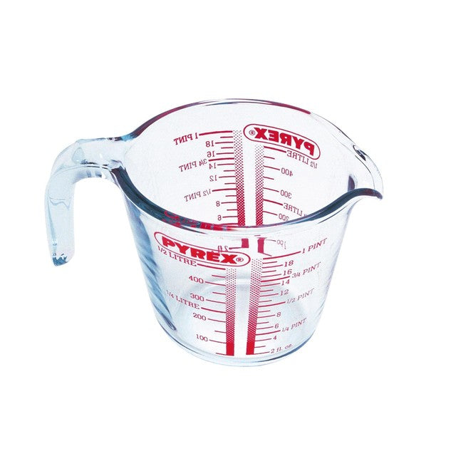 Pyrex glass measuring jug 500ml, imported from the UK