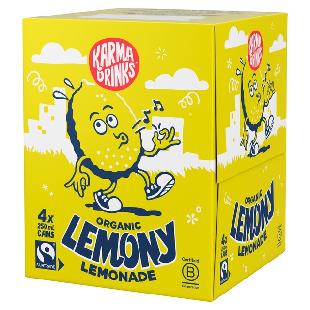 Karma Cola Lemony Lemonade 4 x 250ml, UK version